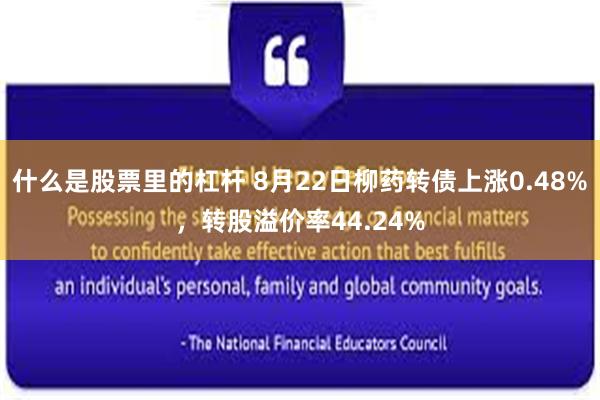 什么是股票里的杠杆 8月22日柳药转债上涨0.48%，转股溢价率44.24%