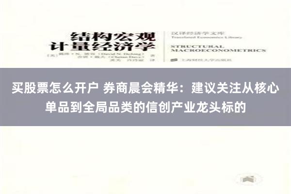 买股票怎么开户 券商晨会精华：建议关注从核心单品到全局品类的信创产业龙头标的